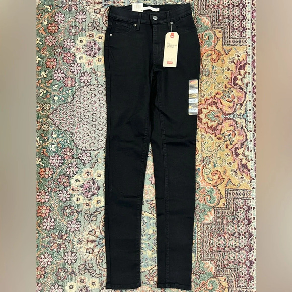 NWT Levi’s 721 High Rise Skinny Black Jeans - Picture 9 of 12